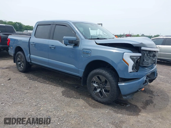 2023 Ford F-150 Lightning Pro with VIN 1FT6W1EVXPWG53591, listed as a IAAI auction lot 42249385 with 17,892 mi miles and . Bid and sale history available at DreamBid. Image 1.