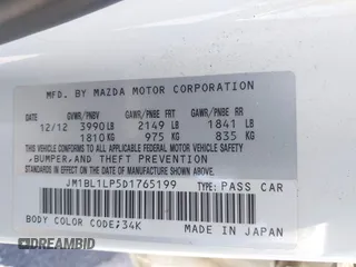 2013 Mazda 3 i Touring with VIN JM1BL1LP5D1765199, listed as a IAAI auction lot 42408314 with 137,720 mi miles and . Bid and sale history available at DreamBid. Image 9.