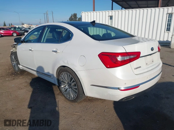 2015 Kia Cadenza Premium with VIN KNALN4D78F5183170, listed as a IAAI auction lot 41434649 with 101,443 mi miles. Bid and sale history available at carsss.com. Image 3.
