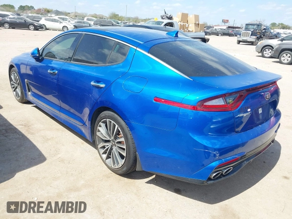 2018 Kia Stinger Premium with VIN KNAE25LA4J6014030, listed as a IAAI auction lot 41779050 with 151,471 mi miles. Bid and sale history available at carsss.com. Image 3.