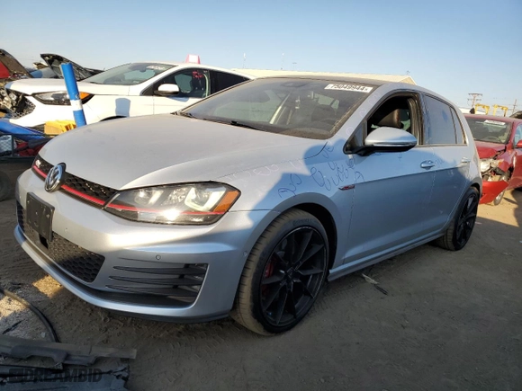 2016 Volkswagen Golf GTI S w/Performance Pkg with VIN 3VW447AU3GM047222, listed as a Copart auction lot 75049944 with 95,497 mi miles and Clean Title. Bid and sale history available at carsss.com. Image 1.