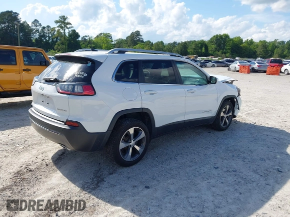 2019 Jeep Cherokee Limited with VIN 1C4PJLDX1KD302882, listed as a IAAI auction lot 42191309 with 79,426 mi miles and . Bid and sale history available at DreamBid. Image 4.