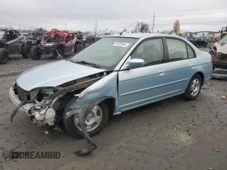 2003 Honda Civic Hybrid with VIN JHMES95633S029646, listed as a Copart auction lot 81852944 with 199,491 mi miles and Salvage Title. Bid and sale history available at carsss.com. Image 1.