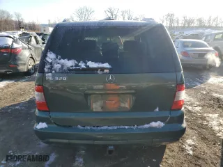 2002 Mercedes-Benz M-Class with VIN 4JGAB54E02A319103, listed as a Copart auction lot 89293205 with 153,951 mi miles and Salvage Title. Bid and sale history available at carsss.com. Image 6.