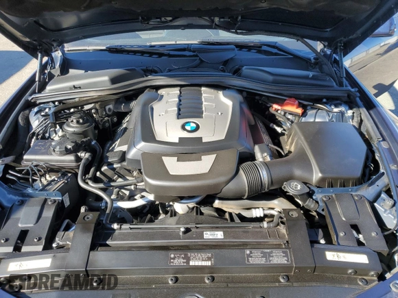 2008 BMW 6 Series 650i with VIN WBAEB53558CX61697, listed as a Copart auction lot 88725845 with 47,181 mi miles and Salvage Title. Bid and sale history available at DreamBid. Image 11.