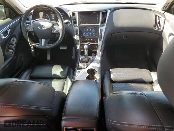 2016 Infiniti Q50 Premium with VIN JN1EV7AR7GM346372, listed as a Copart auction lot 48469255 with 97,236 mi miles and Salvage Title. Bid and sale history available at DreamBid. Image 8.