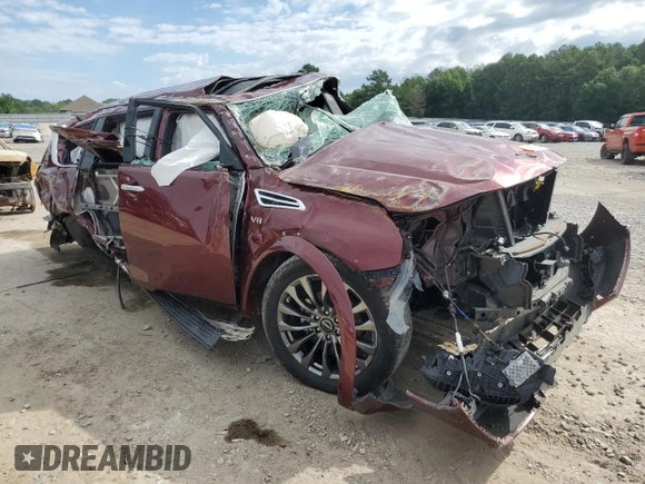 2021 Nissan Armada Platinum with VIN JN8AY2DA5M9372922, listed as a Copart auction lot 59894854 with 0 mi miles and Salvage Title. Bid and sale history available at carsss.com. Image 4.