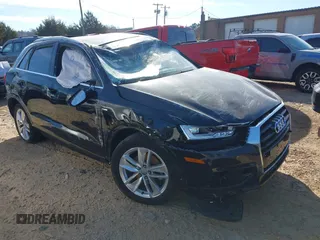 2018 Audi Q3 Premium Plus with VIN WA1HCCFS7JR021004, listed as a IAAI auction lot 41823515 with 50,650 mi miles. Bid and sale history available at carsss.com. Image 1.