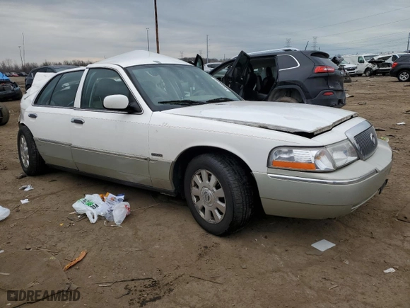 2005 Mercury Grand Marquis LS Premium with VIN 2MEHM75W65X619366, listed as a Copart auction lot 51045455 with 0 mi miles and Salvage Title. Bid and sale history available at carsss.com. Image 4.