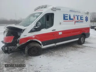 2019 Ford Transit with VIN 1FDYR2CMXKKA94961, listed as a Copart auction lot 44216665 with 219,515 mi miles and Salvage Title. Bid and sale history available at DreamBid. Image 1.