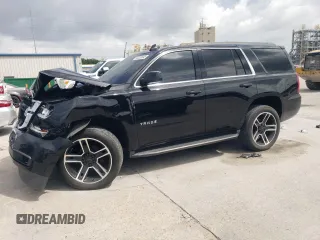 2019 Chevrolet Tahoe LS with VIN 1GNSCAKC4KR380530, listed as a Copart auction lot 60220645 with 131,017 mi miles and Salvage title. Bid and sale history available at DreamBid. Image 1.