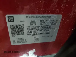 2021 GMC Acadia AT4 with VIN 1GKKNLLS2MZ234915, listed as a Copart auction lot 87026744 with 25,302 mi miles and Salvage Title. Bid and sale history available at carsss.com. Image 16.