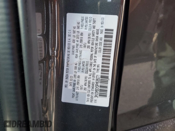 2023 Mazda CX-30 S Preferred with VIN 3MVDMBCM3PM535071, listed as a Copart auction lot 63149925 with 15,282 mi miles and Salvage title. Bid and sale history available at DreamBid. Image 13.