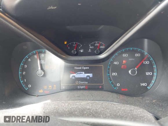 2019 GMC Canyon 2WD SLE with VIN 1GTG5CEN5K1209642, listed as a IAAI auction lot 41493593 with 57,697 mi miles. Bid and sale history available at carsss.com. Image 7.
