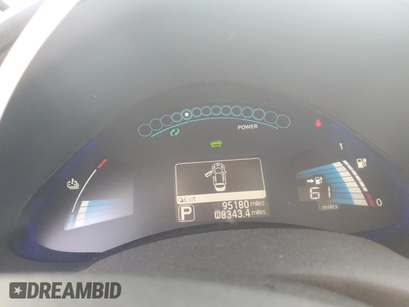 2016 Nissan LEAF SV with VIN 1N4BZ0CP0GC303642, listed as a Copart auction lot 84659664 with 95,180 mi miles and Salvage Title. Bid and sale history available at carsss.com. Image 9.