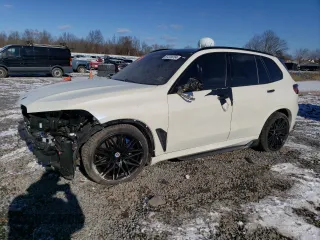 2021 BMW X5 M with VIN 5YMJU0C06M9F79298, listed as a Copart auction lot 87239704 with 14,543 mi miles and Salvage Title. Bid and sale history available at carsss.com. Image 1.