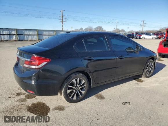 2013 Honda Civic EX with VIN 2HGFB2F88DH501007, listed as a Copart auction lot 46568865 with 138,645 mi miles and Salvage Title. Bid and sale history available at DreamBid. Image 3.
