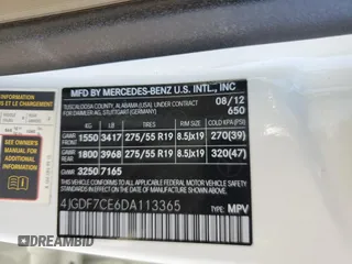 2013 Mercedes-Benz GL 450 z VIN 4JGDF7CE6DA113365, wystawiony jako Copart lot #57681335 z przebiegiem 72 288 mil mil oraz Czysty tytuł • Clean title. Historia ofert i sprzedaży dostępna na DreamBid. Obrazek 14.