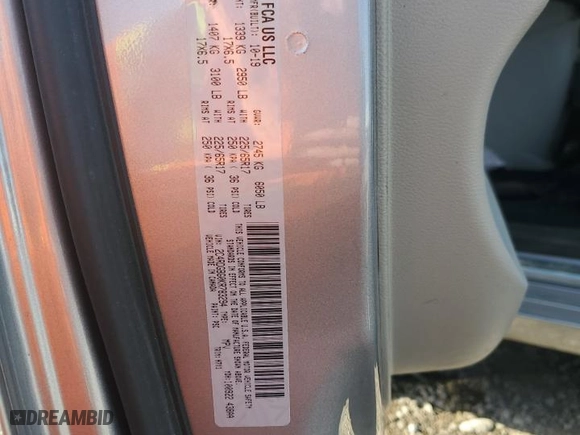 2019 Dodge Grand Caravan SE with VIN 2C4RDGBG0KR783294, listed as a Copart auction lot 51138735 with 121,359 mi miles and Salvage Title. Bid and sale history available at carsss.com. Image 13.