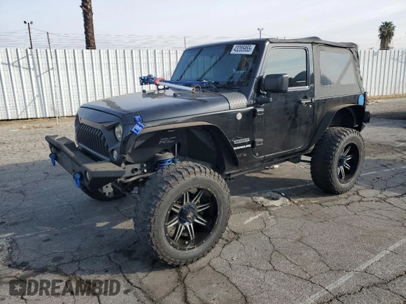 2017 Jeep Wrangler Sport with VIN 1C4GJWAG9HL576707, listed as a Copart auction lot 43285955 with 113,692 mi miles and Salvage Title. Bid and sale history available at DreamBid. Image 1.