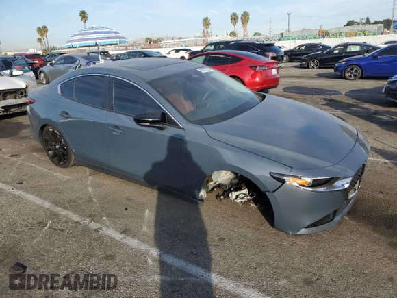 2024 Mazda 3 S Carbon Edition with VIN 3MZBPBCM5RM421427, listed as a Copart auction lot 83070144 with 684 mi miles and Salvage title. Bid and sale history available at DreamBid. Image 4.