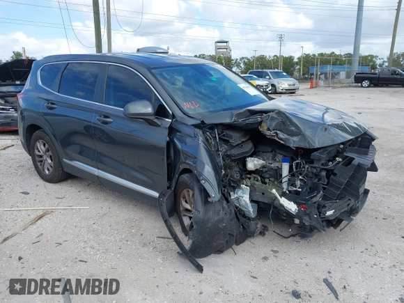 2019 Hyundai Santa Fe SE with VIN 5NMS23AD9KH037136, listed as a IAAI auction lot 41744001 with 150,745 mi miles. Bid and sale history available at carsss.com. Image 1.
