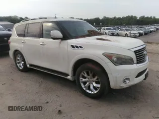 2012 Infiniti QX56 7-passenger z VIN JN8AZ2NE1C9018733, wystawiony jako IAAI lot #42046801 z przebiegiem 186 509 mil mil oraz . Historia ofert i sprzedaży dostępna na DreamBid. Obrazek 1.