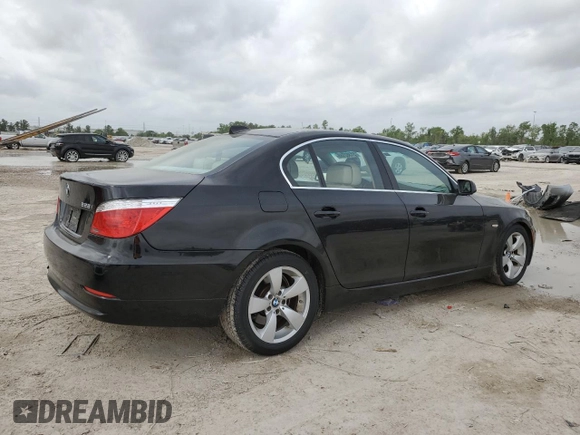 2008 BMW 5 Series 528i with VIN WBANU53558CT13194, listed as a Copart auction lot 51382785 with 178,266 mi miles and Salvage Title. Bid and sale history available at carsss.com. Image 3.