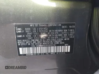 2024 Subaru Ascent Onyx with VIN 4S4WMAHD0R3405116, listed as a IAAI auction lot 42281771 with 21,405 mi miles and . Bid and sale history available at DreamBid. Image 9.