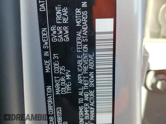 2022 Volvo XC60 Inscription с VIN YV4062RL7N1981353, выставлен на аукционе Copart как лот 85469564 с пробегом 24 664 миль миль и Списание • Salvage title. История ставок и продаж доступна на DreamBid. Изображение 12.