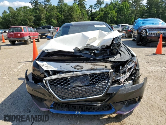 2018 Genesis G80 Sport z VIN KMHGN4JB2JU223881, wystawiony jako Copart lot #56557435 z przebiegiem Nie podano mil oraz Szkoda całkowita • Salvage title. Historia ofert i sprzedaży dostępna na DreamBid. Obrazek 5.
