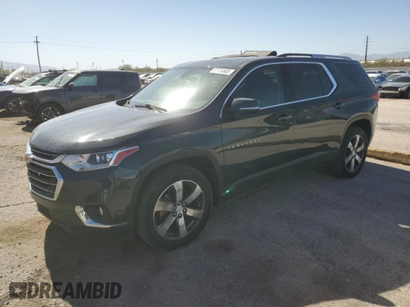 2018 Chevrolet Traverse LT z VIN 1GNERHKW0JJ176772, wystawiony jako Copart lot #57174665 z przebiegiem 130 469 mil mil oraz Szkoda całkowita • Salvage title. Historia ofert i sprzedaży dostępna na DreamBid. Obrazek 1.