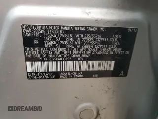 2013 Toyota RAV4 Limited z VIN 2T3DFREV9DW033752, wystawiony jako Copart lot #60479975 z przebiegiem 166 074 mil mil oraz Szkoda całkowita • Salvage title. Historia ofert i sprzedaży dostępna na DreamBid. Obrazek 13.
