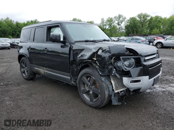 2020 Land Rover Defender HSE with VIN SALE9EEU8L2014797, listed as a Copart auction lot 60465465 with 43,427 mi miles and Salvage title. Bid and sale history available at DreamBid. Image 4.