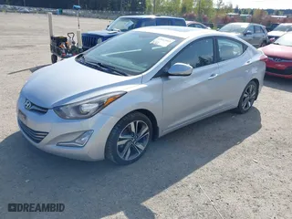 2014 Hyundai Elantra SE with VIN KMHDH4AE9EU140846, listed as a IAAI auction lot 42032069 with 168,052 mi miles. Bid and sale history available at carsss.com. Image 2.