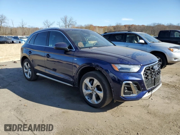 2024 Audi Q5 S line Prestige with VIN WA1FAAFY5R2024106, listed as a Copart auction lot 79076564 with 23,196 mi miles and Salvage title. Bid and sale history available at DreamBid. Image 4.