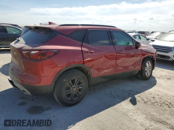 2020 Chevrolet Blazer LT with VIN 3GNKBDRSXLS653664, listed as a Copart auction lot 76227784 with Not provided miles and Salvage title. Bid and sale history available at DreamBid. Image 3.