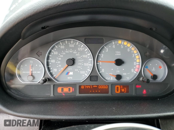 2002 BMW 3 Series M3 with VIN WBSBL93442JR15426, listed as a Copart auction lot 51301065 with 187,447 mi miles and Clean Title. Bid and sale history available at DreamBid. Image 9.