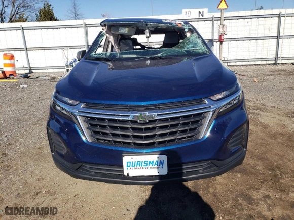 2022 Chevrolet Equinox LS with VIN 3GNAXSEV6NS164800, listed as a Copart auction lot 46345265 with 23,050 mi miles and Salvage Title. Bid and sale history available at carsss.com. Image 5.