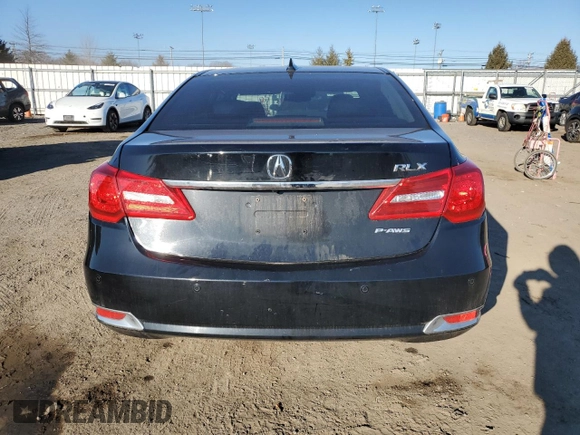 2014 Acura RLX Advance with VIN JH4KC1F95EC003685, listed as a Copart auction lot 46854265 with 145,250 mi miles and Salvage Title. Bid and sale history available at DreamBid. Image 6.