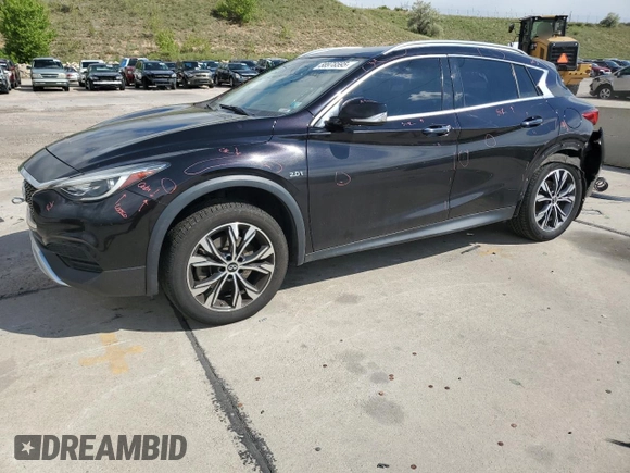 2018 Infiniti QX30 Premium with VIN SJKCH5CR2JA050226, listed as a Copart auction lot 58978595 with 82,280 mi miles and Salvage title. Bid and sale history available at DreamBid. Image 1.