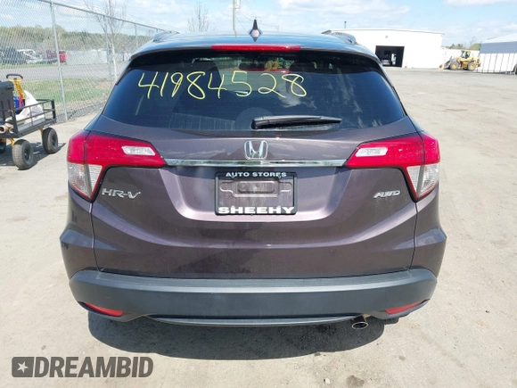 2021 Honda HR-V EX with VIN 3CZRU6H55MM750120, listed as a IAAI auction lot 41984528 with 21,512 mi miles. Bid and sale history available at carsss.com. Image 16.
