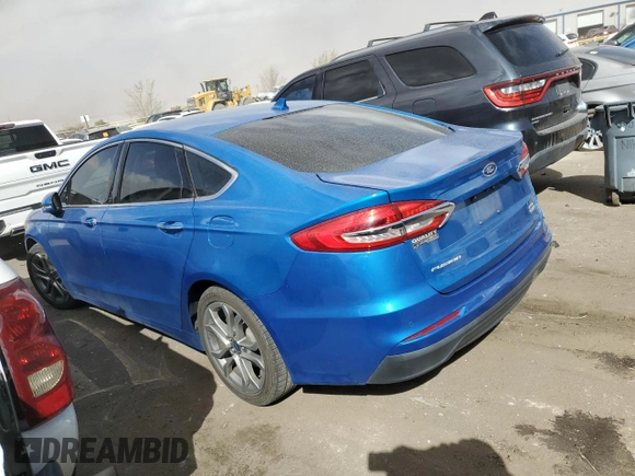 2019 Ford Fusion SEL with VIN 3FA6P0CD5KR181142, listed as a Copart auction lot 46911275 with 98,612 mi miles and Salvage Title. Bid and sale history available at carsss.com. Image 2.