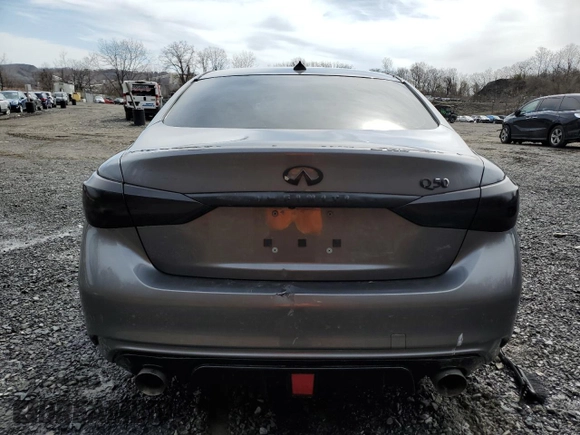 2019 Infiniti Q50 Luxe with VIN JN1EV7AR7KM557600, listed as a Copart auction lot 52033465 with 48,542 mi miles and Salvage title. Bid and sale history available at DreamBid. Image 6.