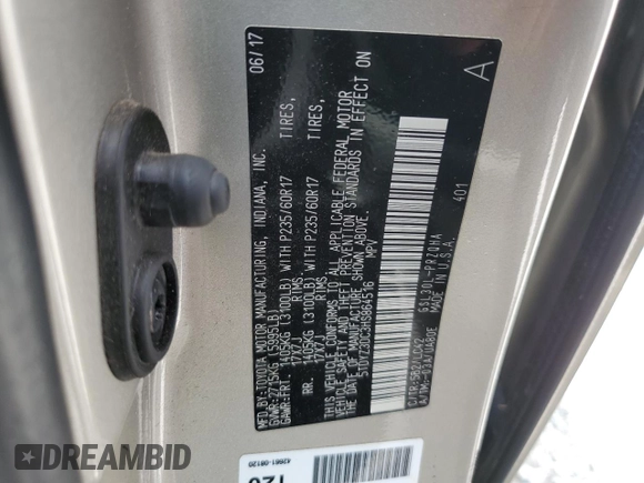 2017 Toyota Sienna XLE Auto Access Seat z VIN 5TDYZ3DC3HS864516, wystawiony jako Copart lot #61470965 z przebiegiem 110 596 mil mil oraz Szkoda całkowita • Salvage title. Historia ofert i sprzedaży dostępna na DreamBid. Obrazek 13.