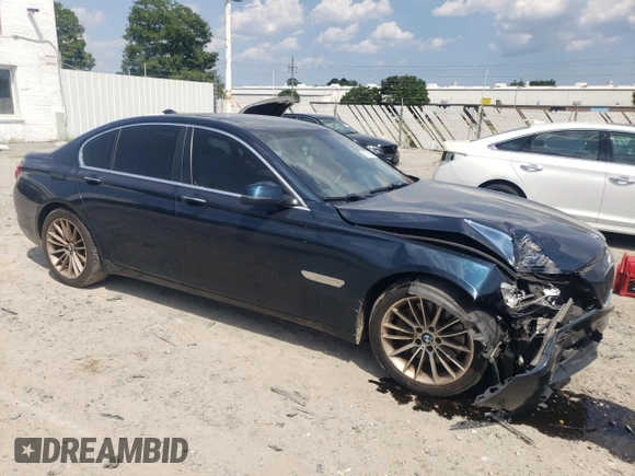 2013 BMW 7 Series 750i xDrive with VIN WBAYB6C54DD224102, listed as a Copart auction lot 60791495 with 126,218 mi miles and Clean title. Bid and sale history available at DreamBid. Image 4.