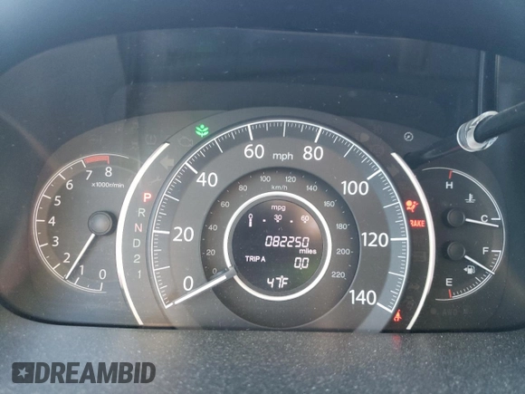 2014 Honda CR-V EX with VIN 2HKRM4H54EH605376, listed as a Copart auction lot 47317355 with 82,250 mi miles and Salvage Title. Bid and sale history available at carsss.com. Image 9.
