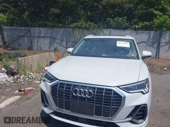 2021 Audi Q3 S line Premium Plus with VIN WA1EECF32M1047731, listed as a IAAI auction lot 39714835 with 15,939 mi miles and . Bid and sale history available at DreamBid. Image 6.