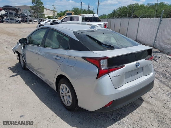 2022 Toyota Prius L Eco with VIN JTDKAMFU5N3184798, listed as a IAAI auction lot 41947227 with 35,943 mi miles. Bid and sale history available at carsss.com. Image 3.