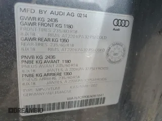 2014 Audi Q5 Progressiv with VIN WA1LFCFP0EA091641, listed as a Copart auction lot 64842565 with 103,483 mi miles and Salvage title. Bid and sale history available at DreamBid. Image 13.